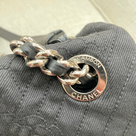 SOLD Chanel Camelia Denim Black Bag - Picture 11 of 17